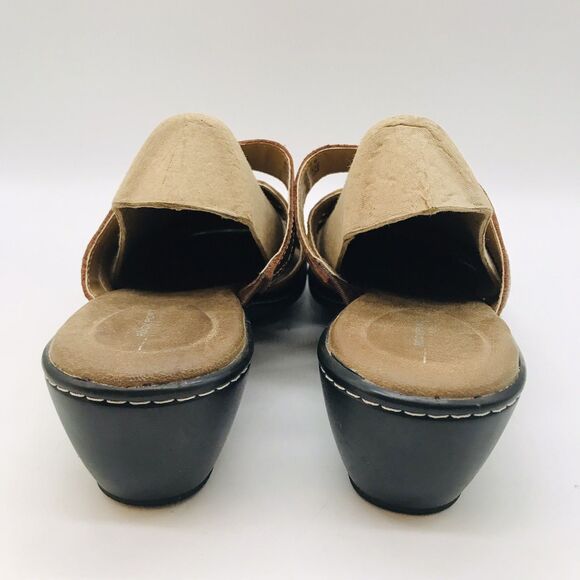 Rockport Adiprene by adidas Sandals Women's 8M Brown Leather Strappy Slide Shoes - Picture 4 of 11